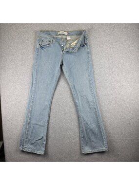 Levis Slouch Bootcut Jeans Womens 9 34x32 Light Wash Stretch Denim Blue